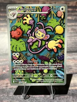 Ambipom Illustration Rare 107/094, Phantasmal Flames, Full Art Holo, Pokemon TCG - Image 1