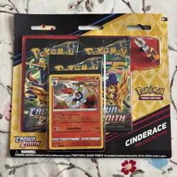 Crown Zenith Cinderace Pin Collection Box Tin Pack Pokemon Card TCG New & Sealed - Image 1