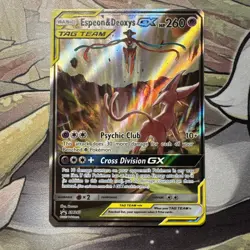 Pokemon TCG Espeon & Deoxys GX Promo Card SM240 NM/M Condition - Image 1