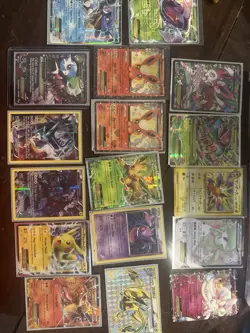 Pokemon TCG 18 Card Lot EX GX V Holo Foil Pikachu Charizard Gengar Sun Moon XY - Image 1