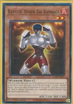 3x YUGIOH 1ST ED LD10-EN055 BATTLIN' BOXER BIG BANDAGE COMMON NEAR MINT (NM) - Image 1