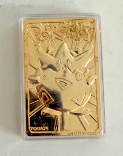 gorgeous 1999 Burger King Pokemon Togepi 23K gold plated card with box and COA - Image 2