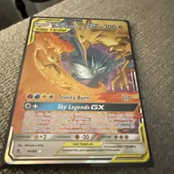 RARE Moltres Zapdos Articuno GX Hidden Fates 44/68 Tag Team Pokemon - LP - Image 1