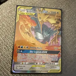 RARE Moltres Zapdos Articuno GX Hidden Fates 44/68 Tag Team Pokemon - LP - Image 2