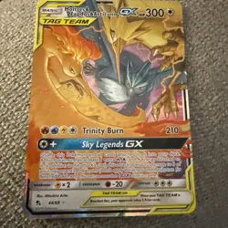 RARE Moltres Zapdos Articuno GX Hidden Fates 44/68 Tag Team Pokemon - LP - Image 3