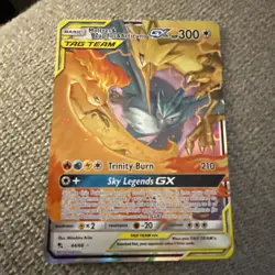RARE Moltres Zapdos Articuno GX Hidden Fates 44/68 Tag Team Pokemon - LP - Image 4