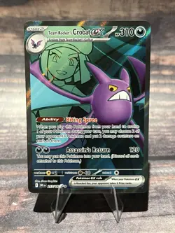 Team Rocket's Crobat ex 217/182 Ultra Rare Sv10: Destined Rivals Holo Pokemon - Image 1