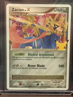 Pokemon TCG Zacian LV. X Celebrations Sword & Shield Promo Card SWSH135 NM - Image 1