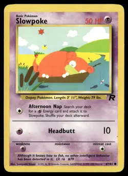 Slowpoke 67/82 Common Team Rocket Pokemon Moderately Played - Image 1