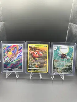 Pokemon Card Lot Toedscool IR + Paras Illustration Rare + Ninjask IR Near Mint - Image 1