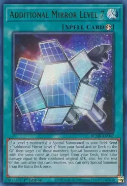 3x YUGIOH 1ST ED BLMR-EN047 ADDITIONAL MIRROR LEVEL 7 ULTRA RARE NEAR MINT (NM) - Image 1