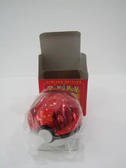 Pokemon Burger King 23K Gold Plated Pikachu Card Sealed Pokeball w/ Box 1999 - Image 2