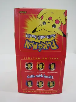 Pokemon Burger King 23K Gold Plated Pikachu Card Sealed Pokeball w/ Box 1999 - Image 5