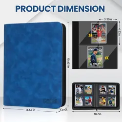 Pokepal Top Loader Card Binder with Sleeves 4 Pocket Holds 112 Top Loaders St... - Image 2