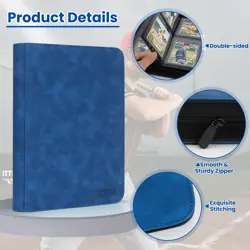 Pokepal Top Loader Card Binder with Sleeves 4 Pocket Holds 112 Top Loaders St... - Image 5