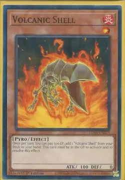 3x YUGIOH 1ST ED LD10-EN025 VOLCANIC SHELL COMMON NEAR MINT (NM) - Image 1