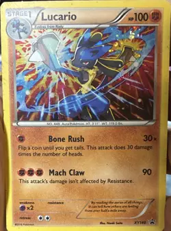 Lucario XY140 Stage 1 XY Promo Holo Pokemon TCG Card - Image 1