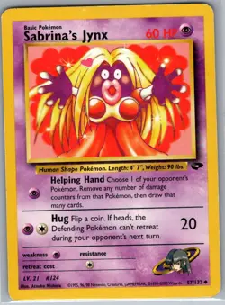Sabrina's Jynx 57/132 Non Holo Gym Challenge - Pokemon Card - LP - Image 1
