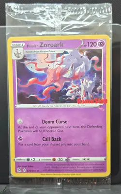 Hisuian Zoroark 076/196 Gamestop Exclusive Promo Brand New Sealed Pokemon Card - Image 1