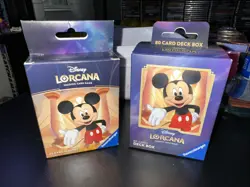 Disney LORCANA: FIRST CHAPTER TCG Mickey Mouse 80-Card Deck Box & Sleeves * NEW - Image 1