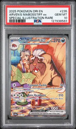 Arven's Mabosstiff Ex #235 2025 Pokemon Dri En-Destined Rivals PSA 10 250001 - Image 1