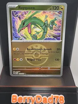 Rayquaza 153/217 Ascended Heroes Reverse Holo Friend Ball Pokemon TCG NM - Image 1