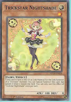 3x Yugioh MP19-EN004 Trickstar Nightshade Common Near Mint 1st Edition - Image 1