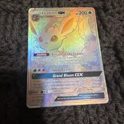 Leafeon GX Secret Rare Full Art Holo 157/156 SM Ultra Prism 200 HP Pokemon - Image 1