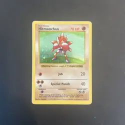 Hitmonchan 7/102 Holo Rare Base Set Shadowless Pokemon TCG WOTC MP 🤺 - Image 1