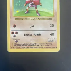 Hitmonchan 7/102 Holo Rare Base Set Shadowless Pokemon TCG WOTC MP 🤺 - Image 3