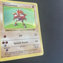 Hitmonchan 7/102 Holo Rare Base Set Shadowless Pokemon TCG WOTC MP 🤺 - Image 4