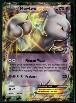 2016 Pokemon XY Black Star Promos Mewtwo XY183 Full Art NM - Image 1