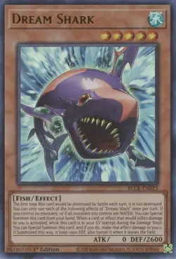 YUGIOH 1ST BLCR-EN025 DREAM SHARK ULTRA RARE NEAR MINT (NM) - Image 1