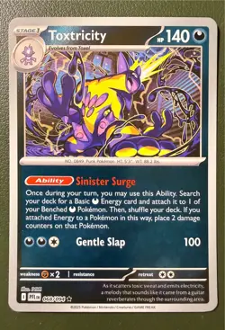Pokemon TCG Toxtricity 68/94 Phantasmal Flames ME2 Reverse Holo NM - Image 1