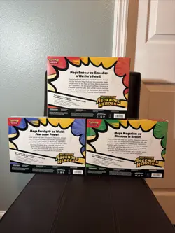Pokemon TCG: Mega Evolutions Ascended Heroes Mega Ex Box Set Of 3 Sealed. - Image 2