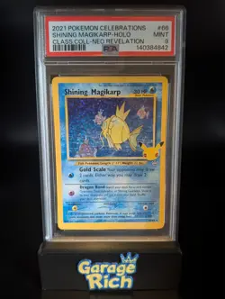 PSA 9 Shining Magikarp 66/64 - Celebrations Classic Collection Pokemon TCG Mint - Image 1