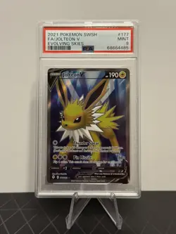 2021 Pokemon SWSH Evolving Skies Full Art Jolteon V #177 PSA 9 - Image 1