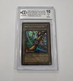 Yu-Gi-Oh! Right Leg of the Forbidden One LOB-120 1st Ed Ultra Rare Holo BCCG 10 - Image 1