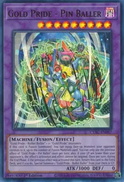 YUGIOH 1ST ED CYAC-EN087 GOLD PRIDE - PIN BALLER ULTRA RARE NEAR MINT (NM) - Image 1