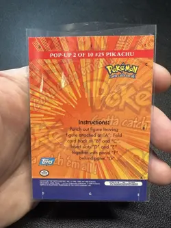 Topps Pokemon Series 3 - Pikachu Pop Up Card #02 T.V Animation NM Pack Fresh - Image 2