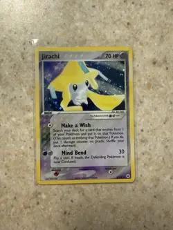 2004 Pokemon Ex Hidden Legends Jirachi Holo Rare Card 8/101 - Image 1