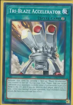 3x YUGIOH 1ST ED LD10-EN053 TRI-BLAZE ACCELERATOR COMMON NEAR MINT (NM) - Image 1