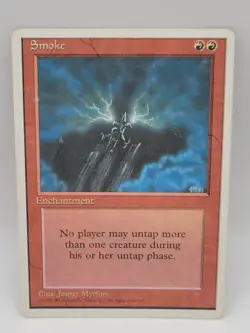 Smoke Enchantment LP/MP MTG Red Control Card Vintage 1995 - Image 1