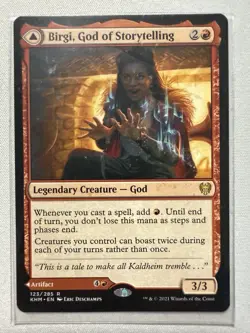 Magic: The Gathering Birgi, God of Storytelling Kaldheim Rare 123 Regular - Image 1