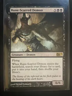 Rune-Scarred Demon ~ Magic 2012 [ Excellent ] [ Magic MTG ] - Image 1