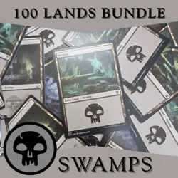 Magic The Gathering - Bundle - 100 Basic Lands - Swamps - MTG - FREE P&P - Image 1