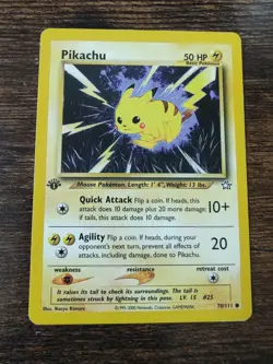 Pokemon Neo Genesis 1st Edition Pikachu 70/111 Non Holo LP- - Image 1