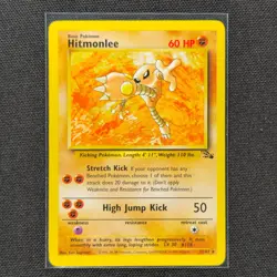 Hitmonlee - 22/62 - Rare - Fossil Set - Pokemon Card - VLP - Image 1