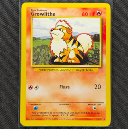 Growlithe - 28/102 - Uncommon - Base Set - Pokemon Card - VLP - Image 1