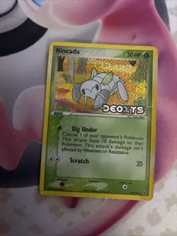 Pokemon Nincada Deoxys Stamp Card 67/107 Reverse Holo LP+ - Image 1